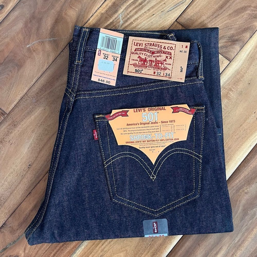 NWT 2002 Levi’s 501 Shrink to Fit Dead Stock Jeans 32 x 34 LAST ONE! - Picture 1 of 12